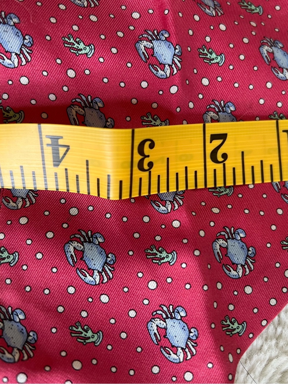 Vineyard Vines Coral Pink Crab Pattern Tie - Picture 4 of 4